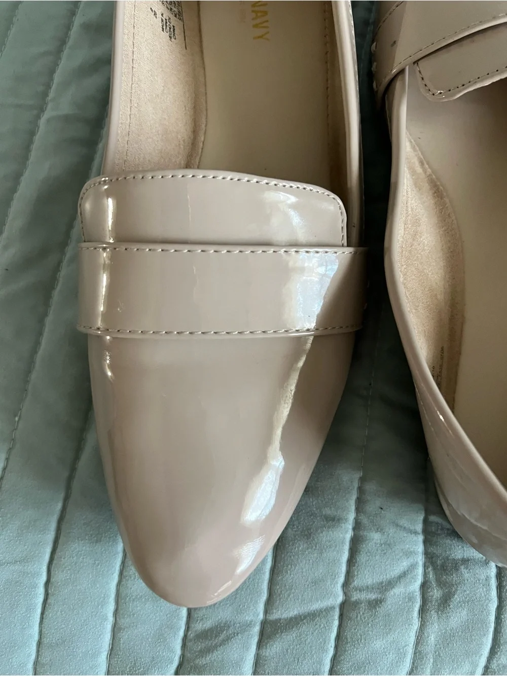 Old Navy Nude Patent Pointed-Toe Loafers